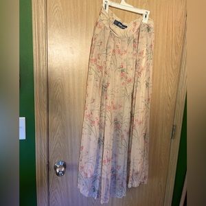 VTG Ralph Lauren A-line midi skirt, cottage core